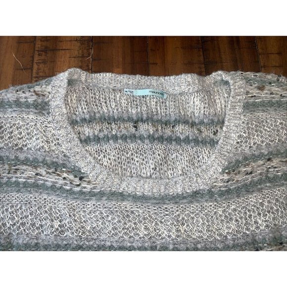 Maurices plus size 2xl striped scoop neck pullover sweater 3/4 sleeve wool blend - Picture 3 of 4
